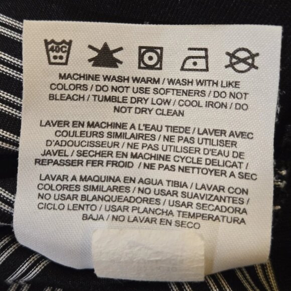 Nike Golf Tour Performance Mens Large Black Wht Stripe Short Sleeve Polo Dri-Fit - Picture 9 of 9